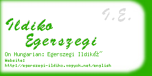 ildiko egerszegi business card